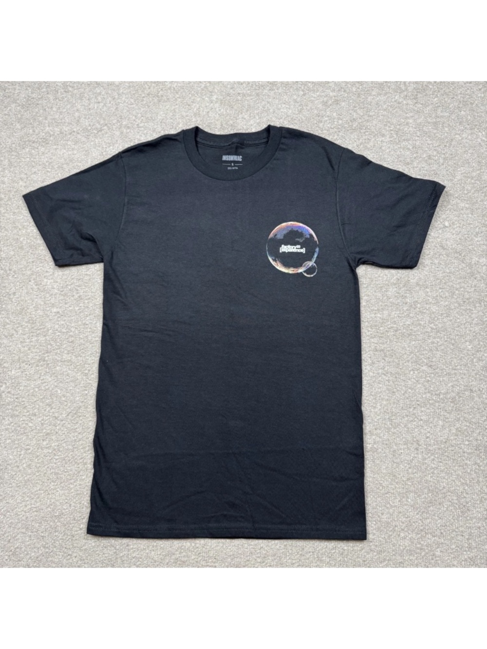 Insomniac Men's Shirt Size S Black Short Sleeve Graphic Tee Crew Neck Casual